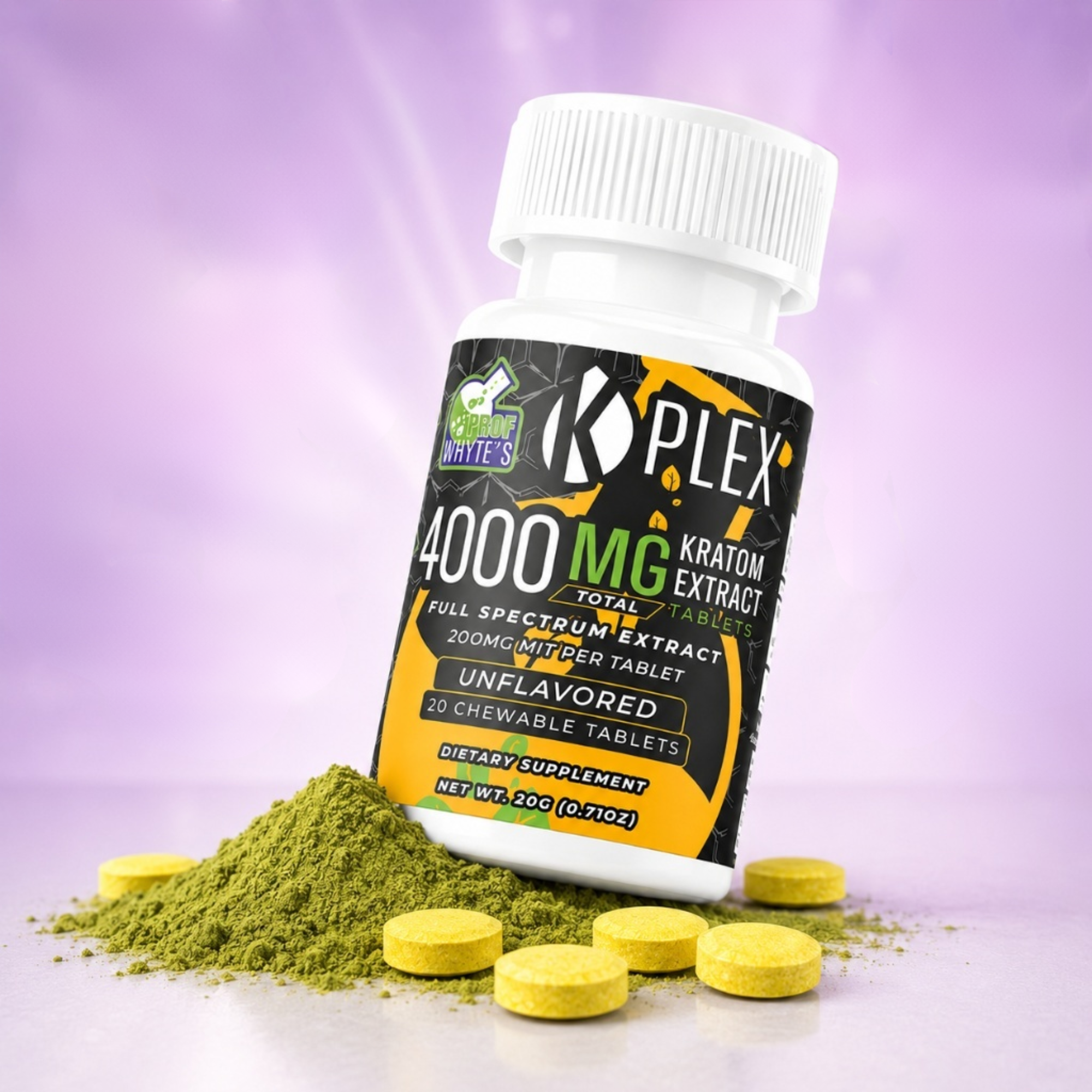 K-Plex Unflavored Kratom Extract Tablets