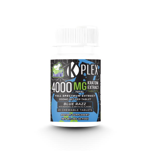 K-Plex Blue Razz Kratom Extract Tablets